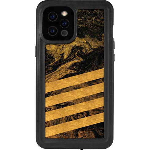 Striped Marble iPhone 12 Pro Max Waterproof Case