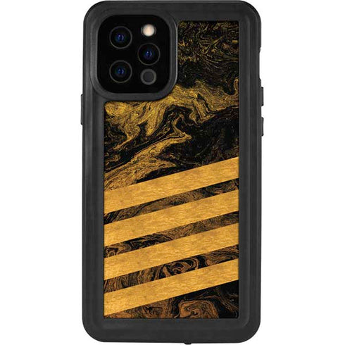 Striped Marble iPhone 12 Pro Waterproof Case