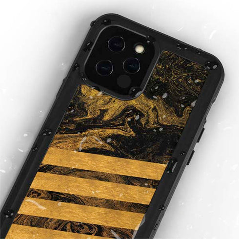 Striped Marble iPhone 12 Pro Waterproof Case
