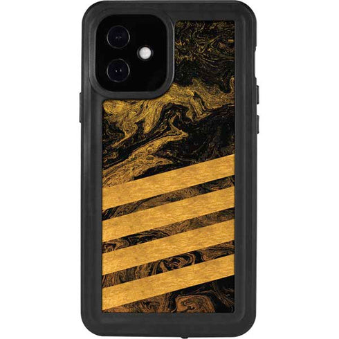 Striped Marble iPhone 12 Waterproof Case
