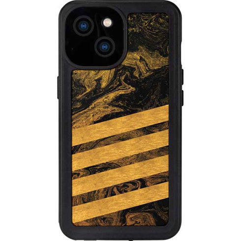Striped Marble iPhone 13 Mini Waterproof Case