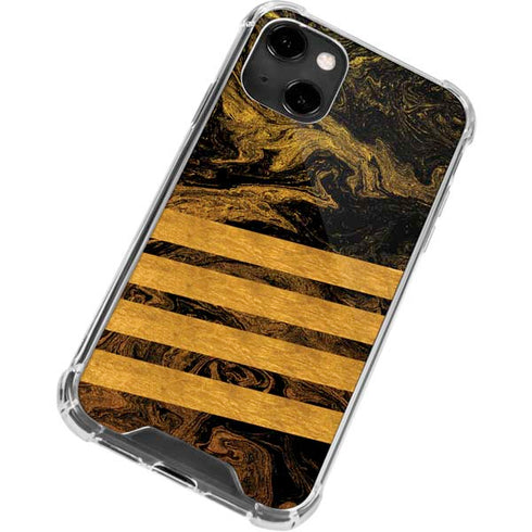 Striped Marble iPhone 14 Clear Case
