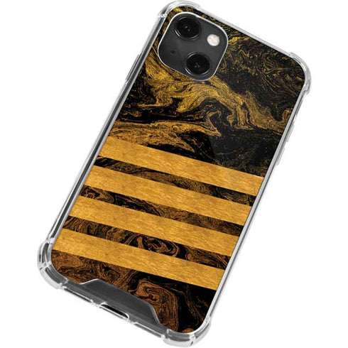 Striped Marble iPhone 14 Plus Clear Case
