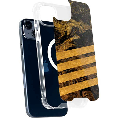 Striped Marble iPhone 14 Plus MagSafe Case