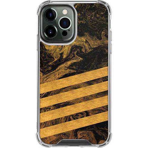 Striped Marble iPhone 14 Pro Max Clear Case