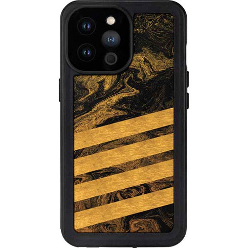 Striped Marble iPhone 14 Pro Max Waterproof Case