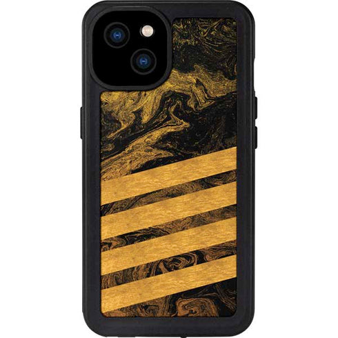 Striped Marble iPhone 15 Plus Waterproof Case