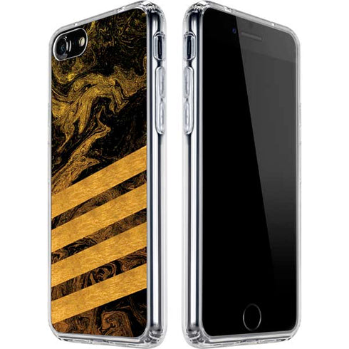 Striped Marble iPhone SE (2nd & 3rd Gen) Clear Case