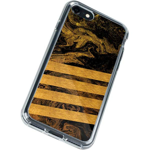 Striped Marble iPhone SE (2nd & 3rd Gen) Clear Case