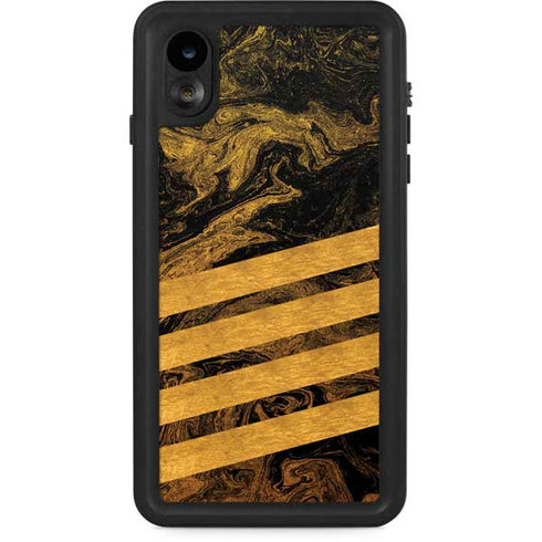 Striped Marble iPhone XR Waterproof Case