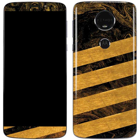 Striped Marble Moto E5 Plus Skin