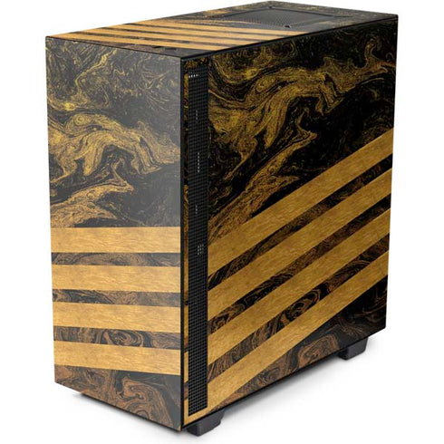 Striped Marble NZXT H510 Compact ATX Mid-Tower Case Skin