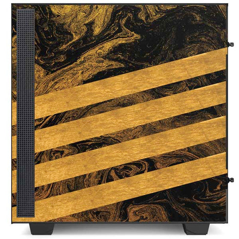 Striped Marble NZXT H510 Compact ATX Mid-Tower Case Skin