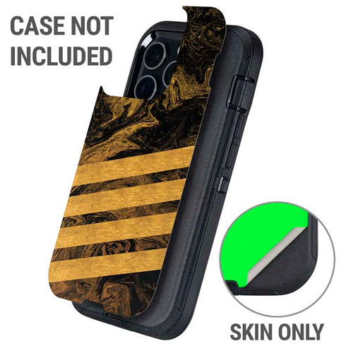 Striped Marble Otterbox Defender iPhone Skin