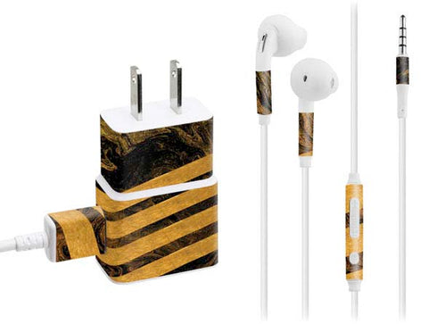 Striped Marble Phone Charger Skin