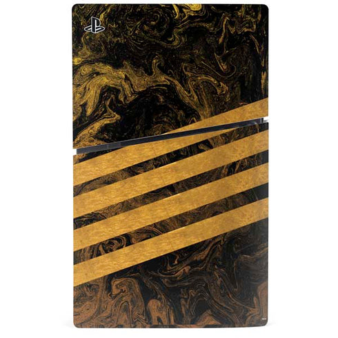 Striped Marble PS5 Slim Disk Console Skin