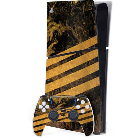 Striped Marble PS5 Slim Digital Edition Console Skin
