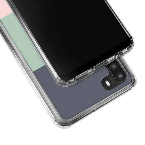 Striped Spring Colors Galaxy A21 Clear Case