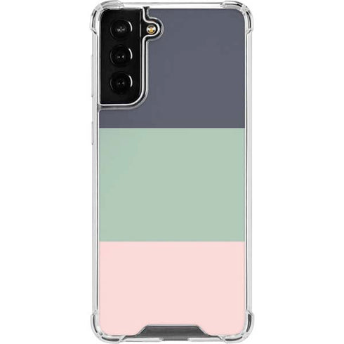 Striped Spring Colors Galaxy S21 FE Clear Case