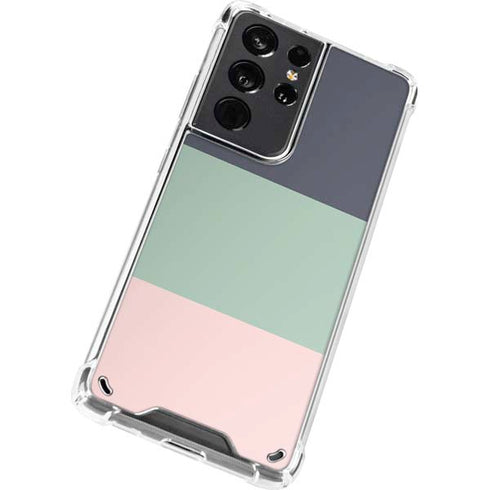 Striped Spring Colors Galaxy S21 Ultra 5G Clear Case