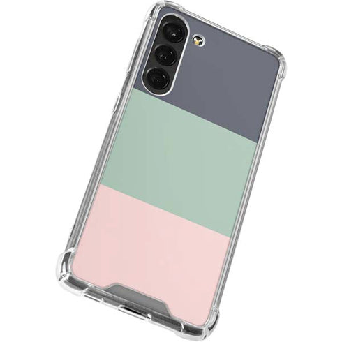 Striped Spring Colors Galaxy S23 Plus Clear Case
