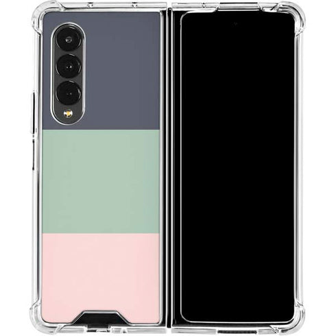 Striped Spring Colors Galaxy Z Fold4 5G Clear Case