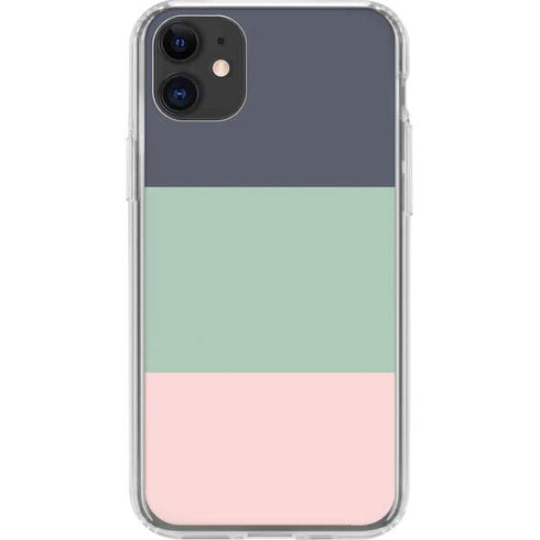 Striped Spring Colors iPhone 11 Clear Case