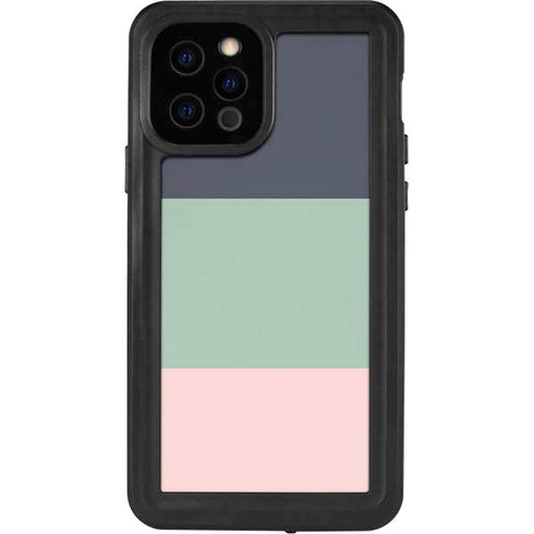 Striped Spring Colors iPhone 12 Pro Waterproof Case