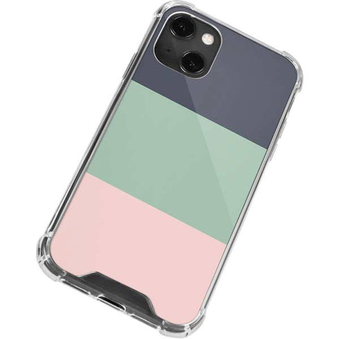 Striped Spring Colors iPhone 13 Mini Clear Case