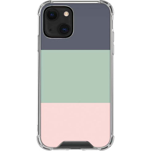 Striped Spring Colors iPhone 14 Plus Clear Case