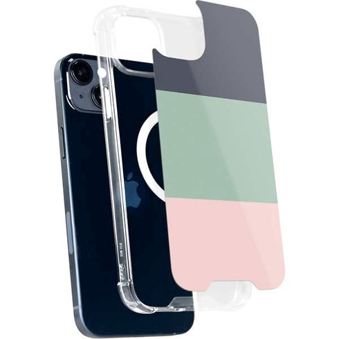 Striped Spring Colors iPhone 14 Plus MagSafe Case