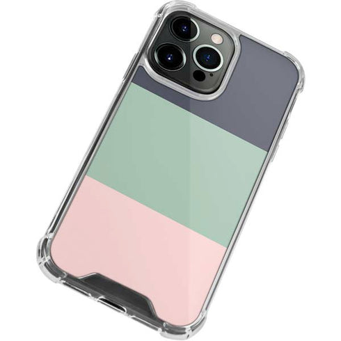 Striped Spring Colors iPhone 14 Pro Clear Case