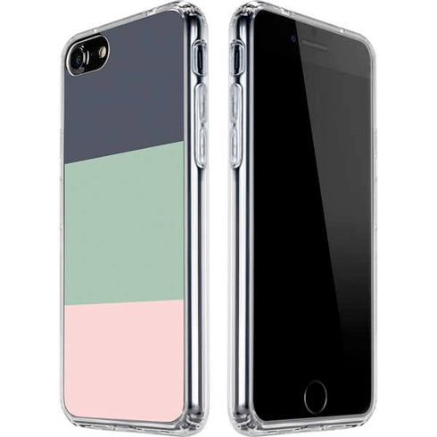 Striped Spring Colors iPhone SE (2nd & 3rd Gen) Clear Case