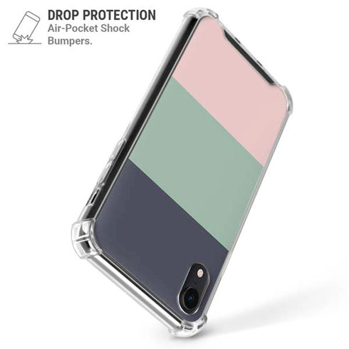 Striped Spring Colors iPhone XR Clear Case