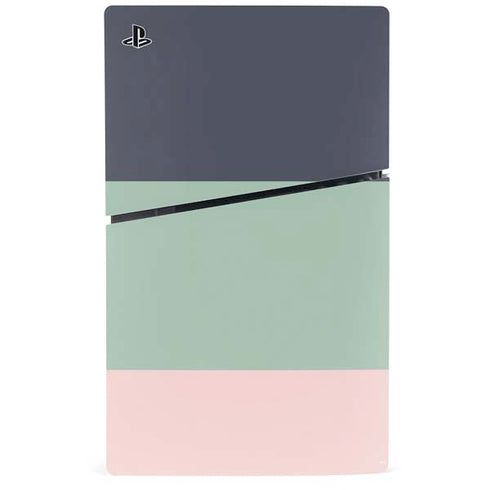 Striped Spring Colors PS5 Slim Disk Console Skin