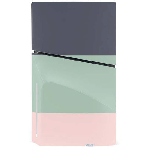 Striped Spring Colors PS5 Slim Disk Console Skin