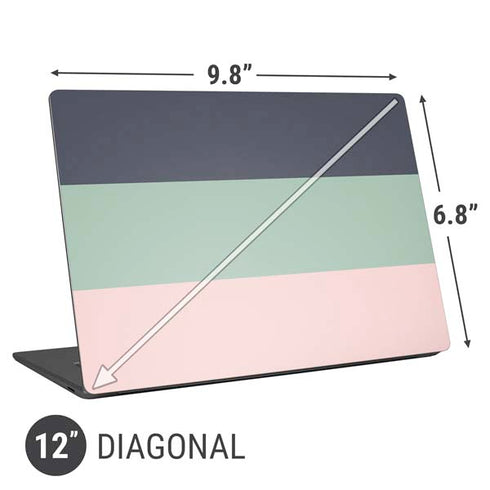 Striped Spring Colors Universal Laptop 12in (9.8 x 6.8in) Skin