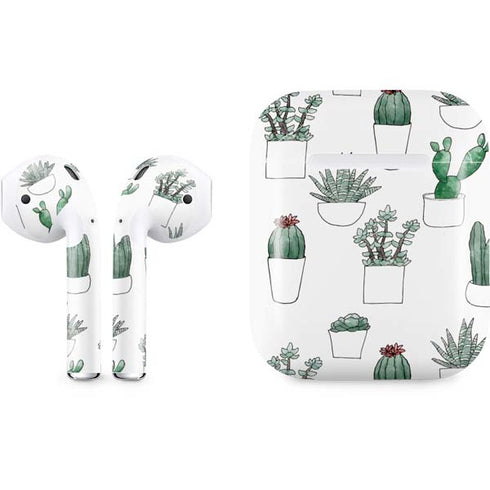 Succulent Pattern Apple AirPods Skin
