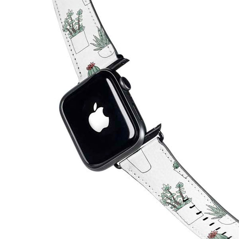 Succulent Pattern Apple Watch Band 42-44mm