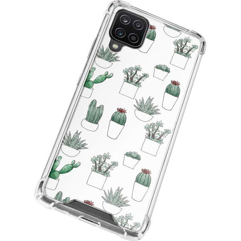 Succulent Pattern Galaxy A12 Clear Case