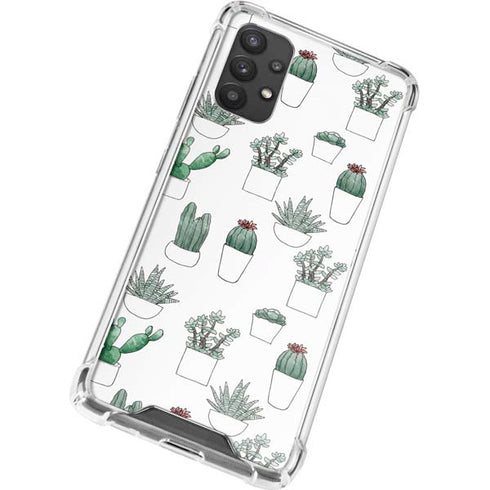 Succulent Pattern Galaxy A32 5G Clear Case