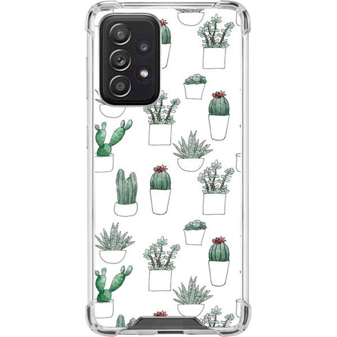 Succulent Pattern Galaxy A52 5G Clear Case