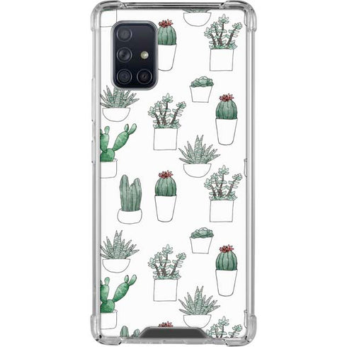Succulent Pattern Galaxy A71 5G Clear Case
