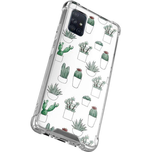 Succulent Pattern Galaxy A71 5G Clear Case