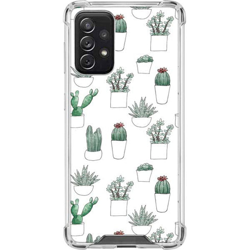Succulent Pattern Galaxy A72 5G Clear Case