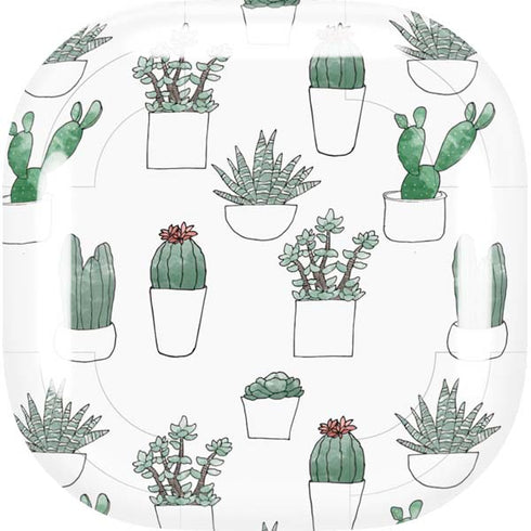 Succulent Pattern Galaxy Buds Live Skin