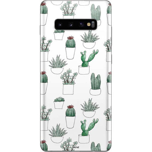 Succulent Pattern Galaxy S10 Plus Skin