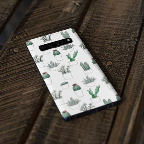 Succulent Pattern Galaxy S10 Plus Skin