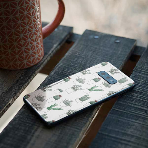 Succulent Pattern Galaxy S10e Skin