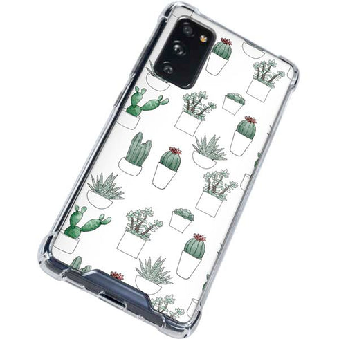 Succulent Pattern Galaxy S20 FE Clear Case